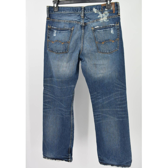American Eagle Outfitters Distressed Bootcut Jeans Mens 33 x 32 Medium Wash - Picture 1 of 9